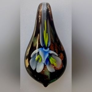 Lamp work necklace pendant